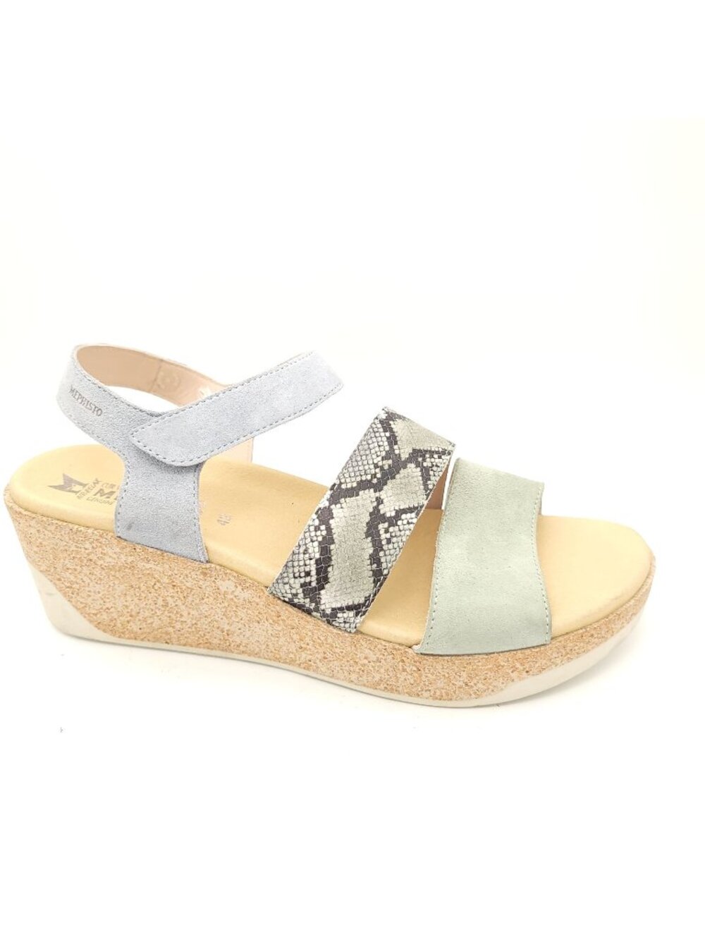 NEW Mephisto Gianna Sandals Womens 10 Soft Blue Suede Casual Comfort Summer